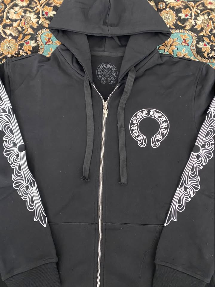 BLACK CHROME HEARTS ZIP UP - photo 4