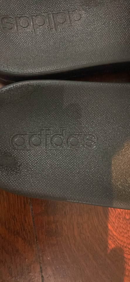 *WORN* Black Adidas Slides - photo 2