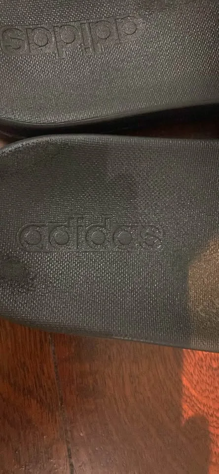 *WORN* Black Adidas Slides image indicator(2)