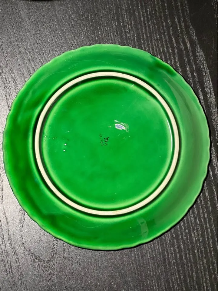 Vintage Majolica Salad Plates: Haldon Group, Set Of 3 image indicator(5)