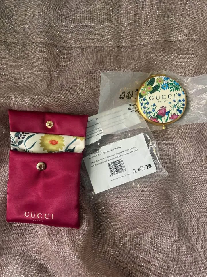 GG Floral print double sided mirror image indicator(2)