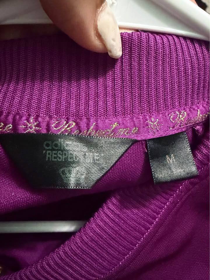 Rare! Adidas Respect Me satin purple jacket - photo 4