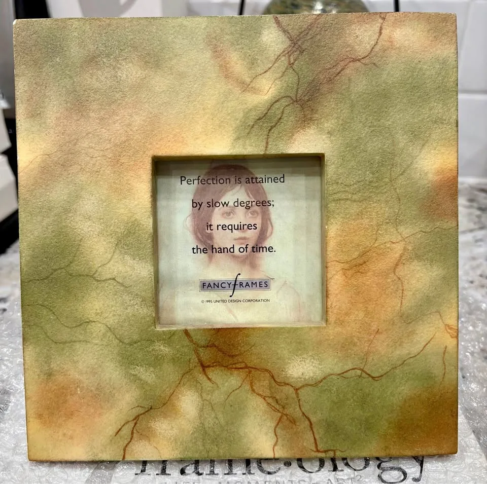 Picture Frame - Sculpted Resin - Marble Looking thumbnail