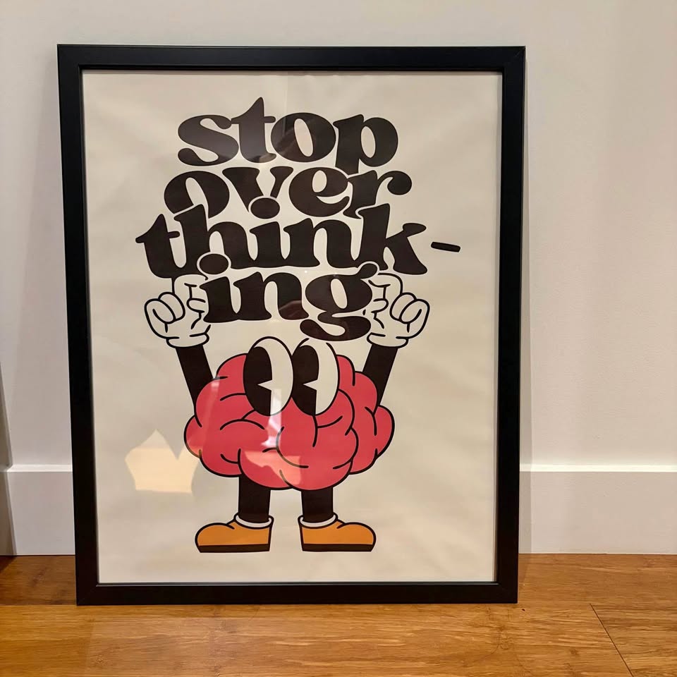 Wall Art Canvas - Stop Overthinking 🧠