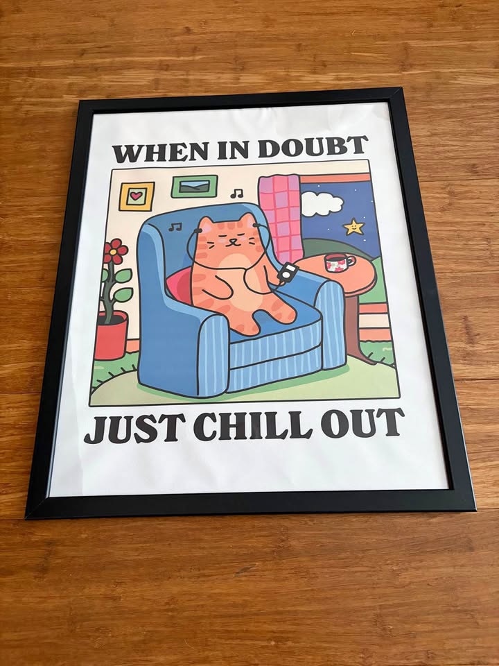 Wall Art Canvas - Just Chill Out Cat
