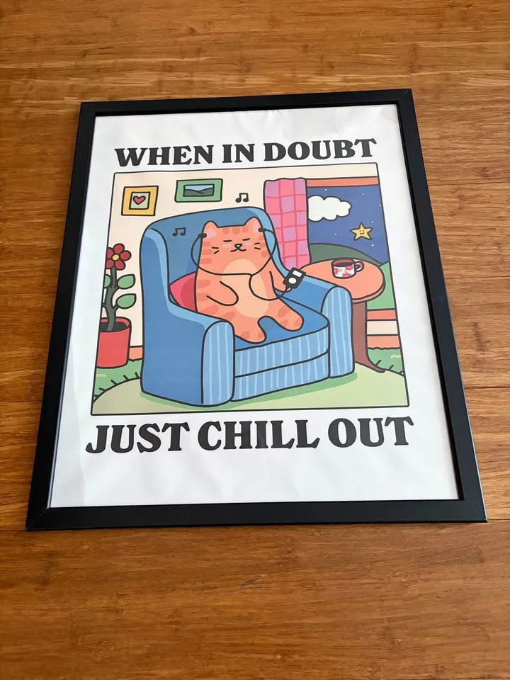 Wall Art Canvas - Just Chill Out Cat thumbnail