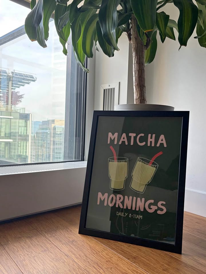 Wall Art Canvas- Matcha Mornings 🍵