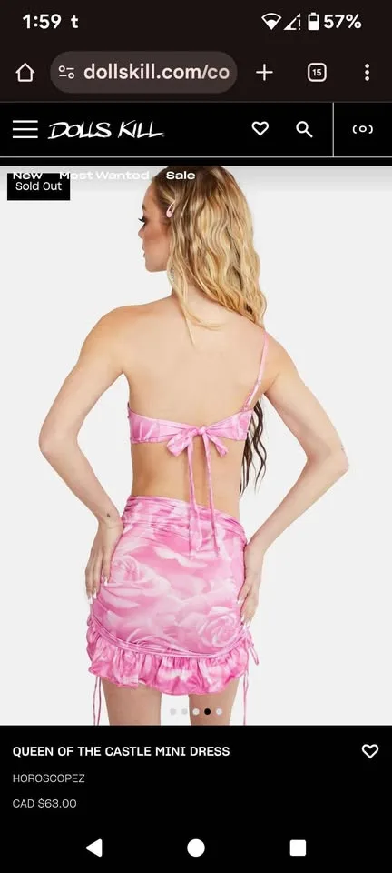 RARE!! DOLLS KILL PINK DRESS image indicator(5)