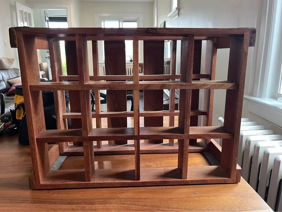 Crate and Barrel solid wood wine rack image indicator(2)
