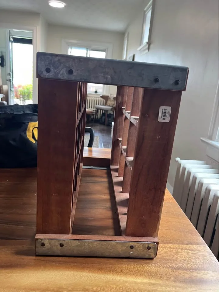 Crate and Barrel solid wood wine rack image indicator(3)