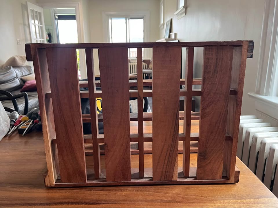 Crate and Barrel solid wood wine rack - photo 5