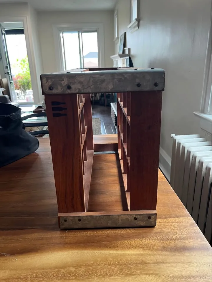 Crate and Barrel solid wood wine rack image indicator(6)