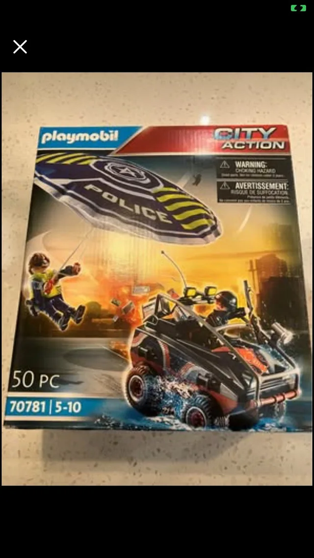 SEALED Playmobil 70781 City Action police parachute w/ vehic thumbnail
