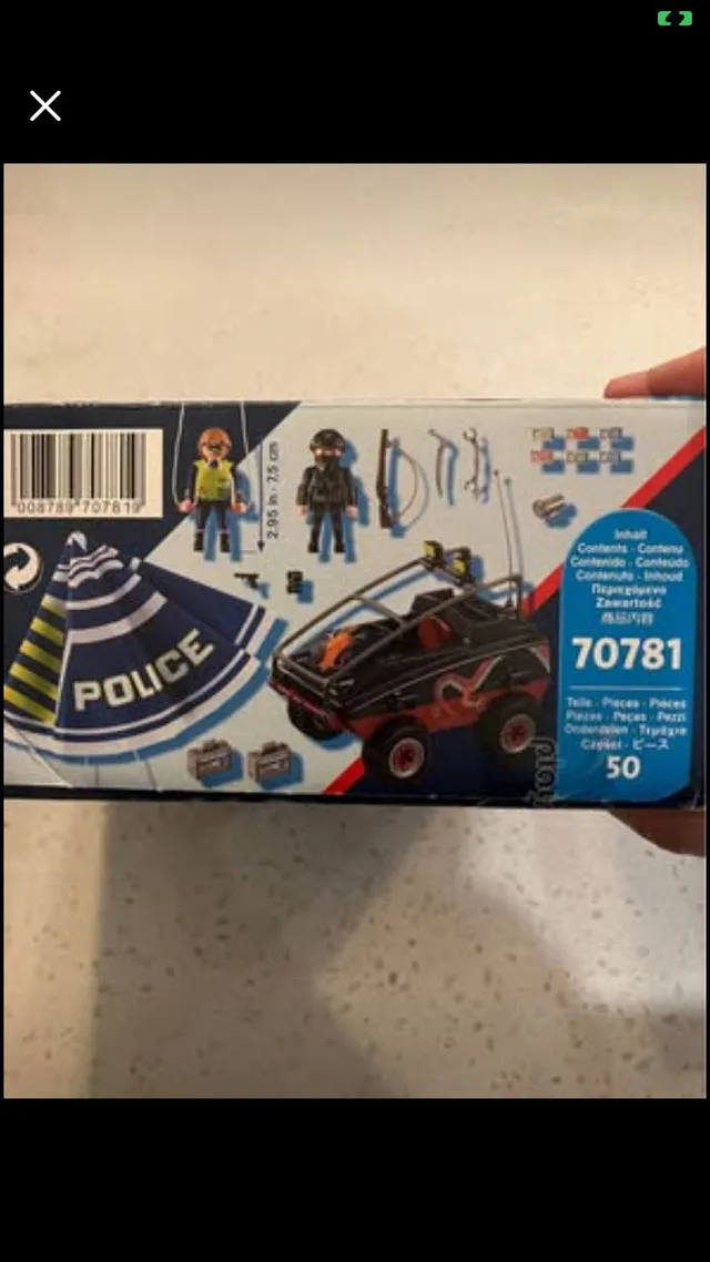 SEALED Playmobil 70781 City Action police parachute w/ vehic image indicator(2)
