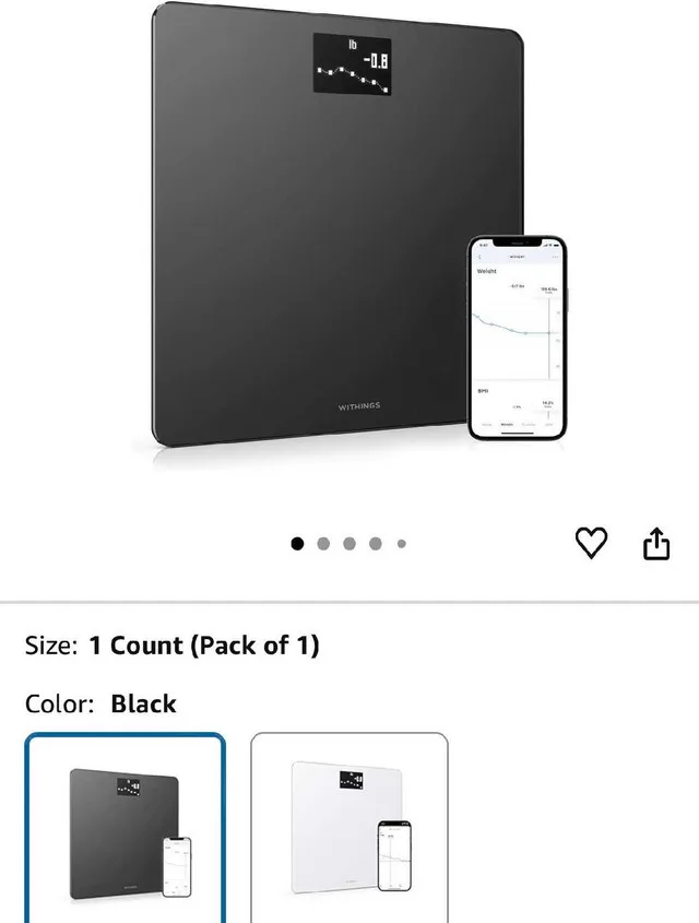 Withings Body - Smart Scale Pregnancy & Baby Modes | Black thumbnail