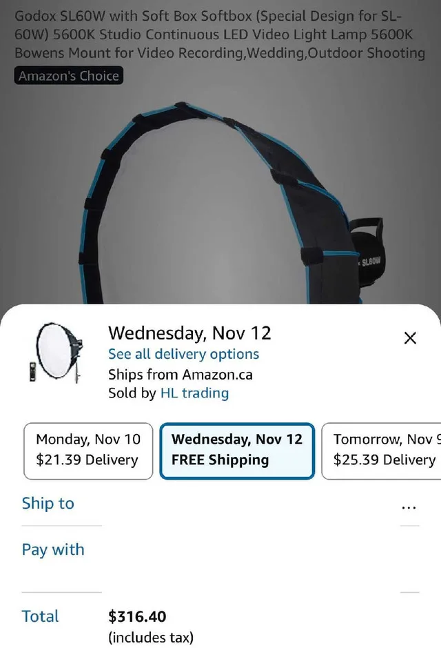 Godox SL60W with Soft Box thumbnail
