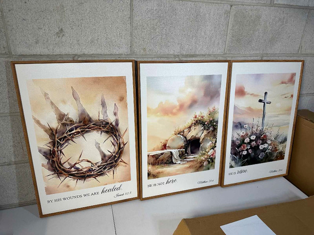 Ausril Christian Cross Framed Wall Art Set - photo 2