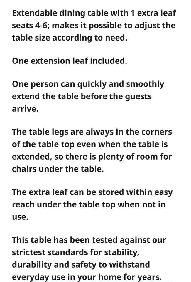 IKEA Tarsele extendable dining table
