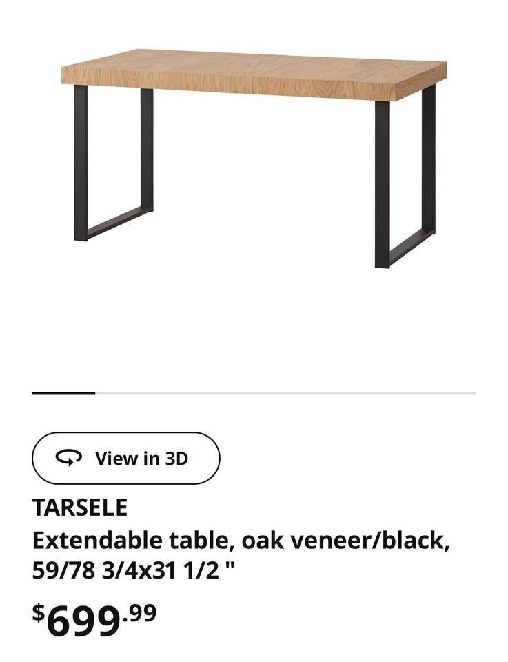 IKEA Tarsele extendable dining table - photo 3