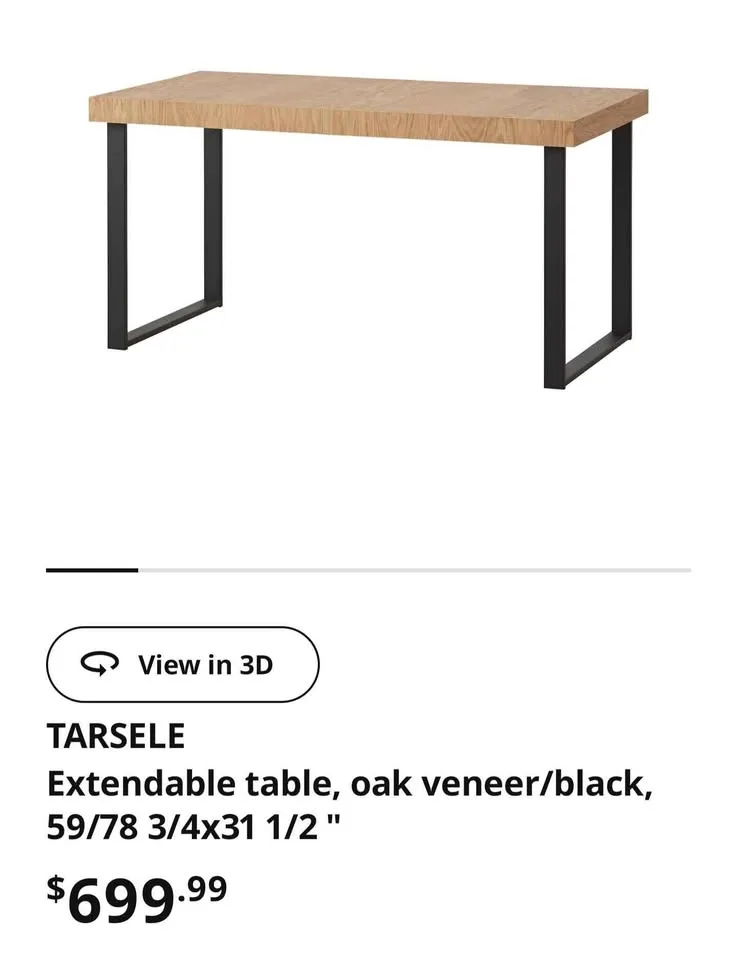 IKEA Tarsele extendable dining table image indicator(3)