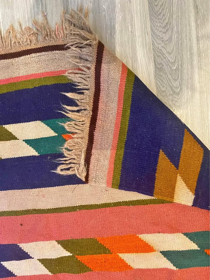 Handwoven wool rug
