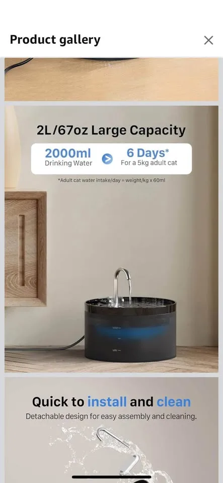 2L Cat Water Fountain image indicator(5)