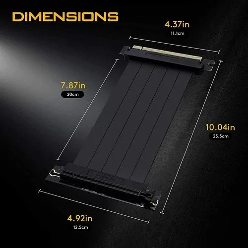 EZDIY-FAB 20cm PCIE 3.0 Riser Cable GPU Extension Right Angle Co image indicator(4)