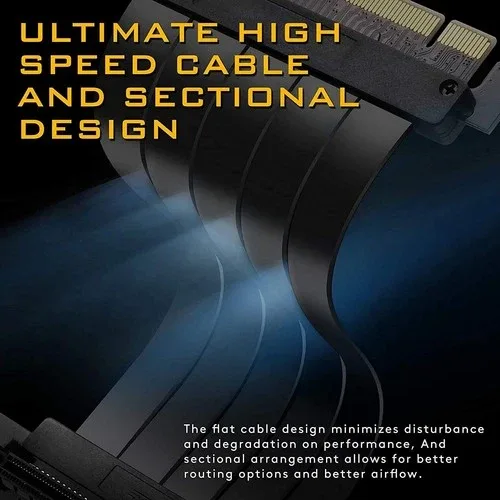 EZDIY-FAB 20cm PCIE 3.0 Riser Cable GPU Extension Right Angle Co image indicator(6)