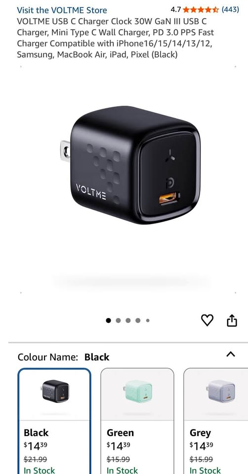 VOLTME 30W GaN III USB C Charger