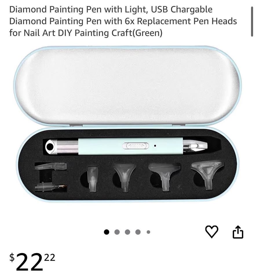 Diamond Painting Pen with Light & 6 Replacement Heads