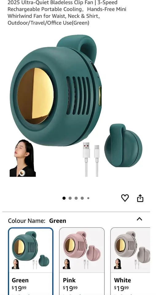 New 2025 Bladeless Clip Fan