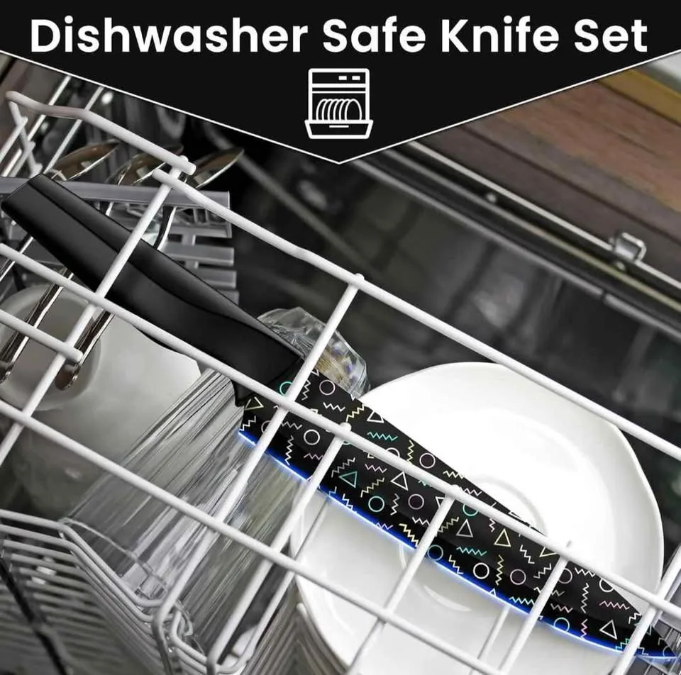 Astercook Knife Set, 12 Pcs Colorful Geometric... image indicator(5)