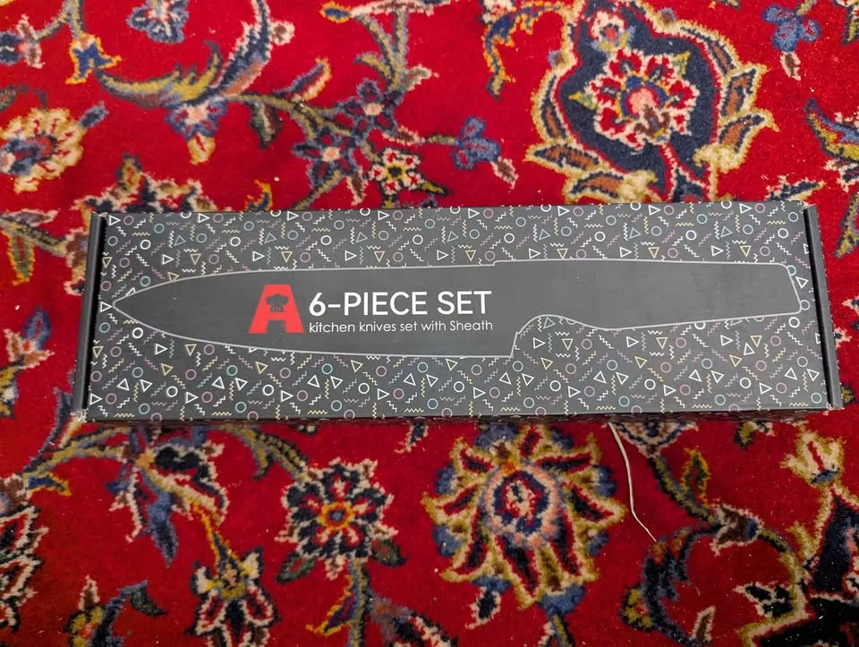 Astercook Knife Set, 12 Pcs Colorful Geometric... image indicator(7)