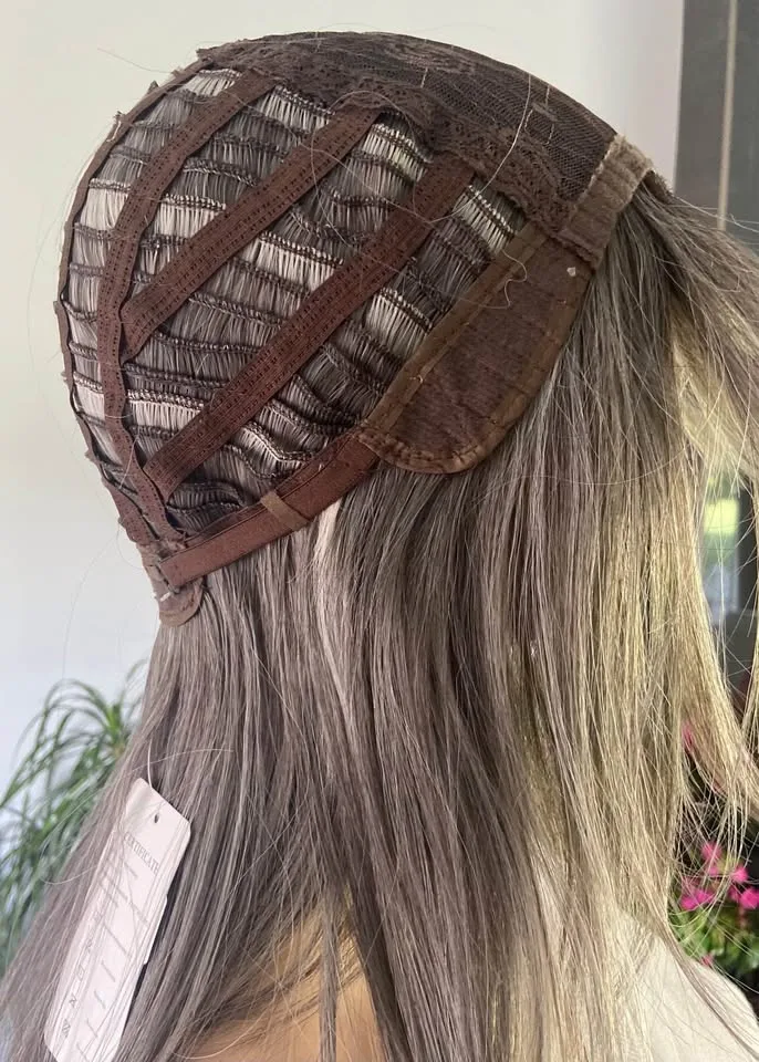 18” Grey Silver Wig w/ Bangs image indicator(9)