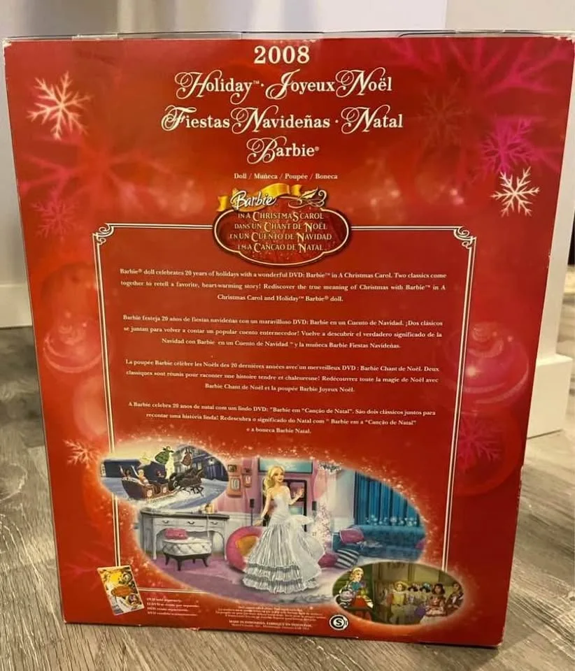NEW IN BOX: Mattel 2008 Collectible Holiday Barbie image indicator(6)