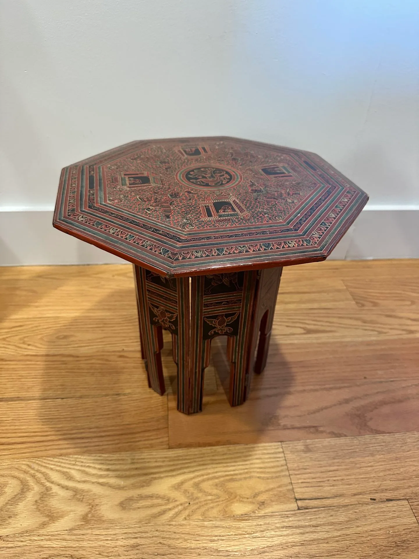 Burmese lacquered folding table