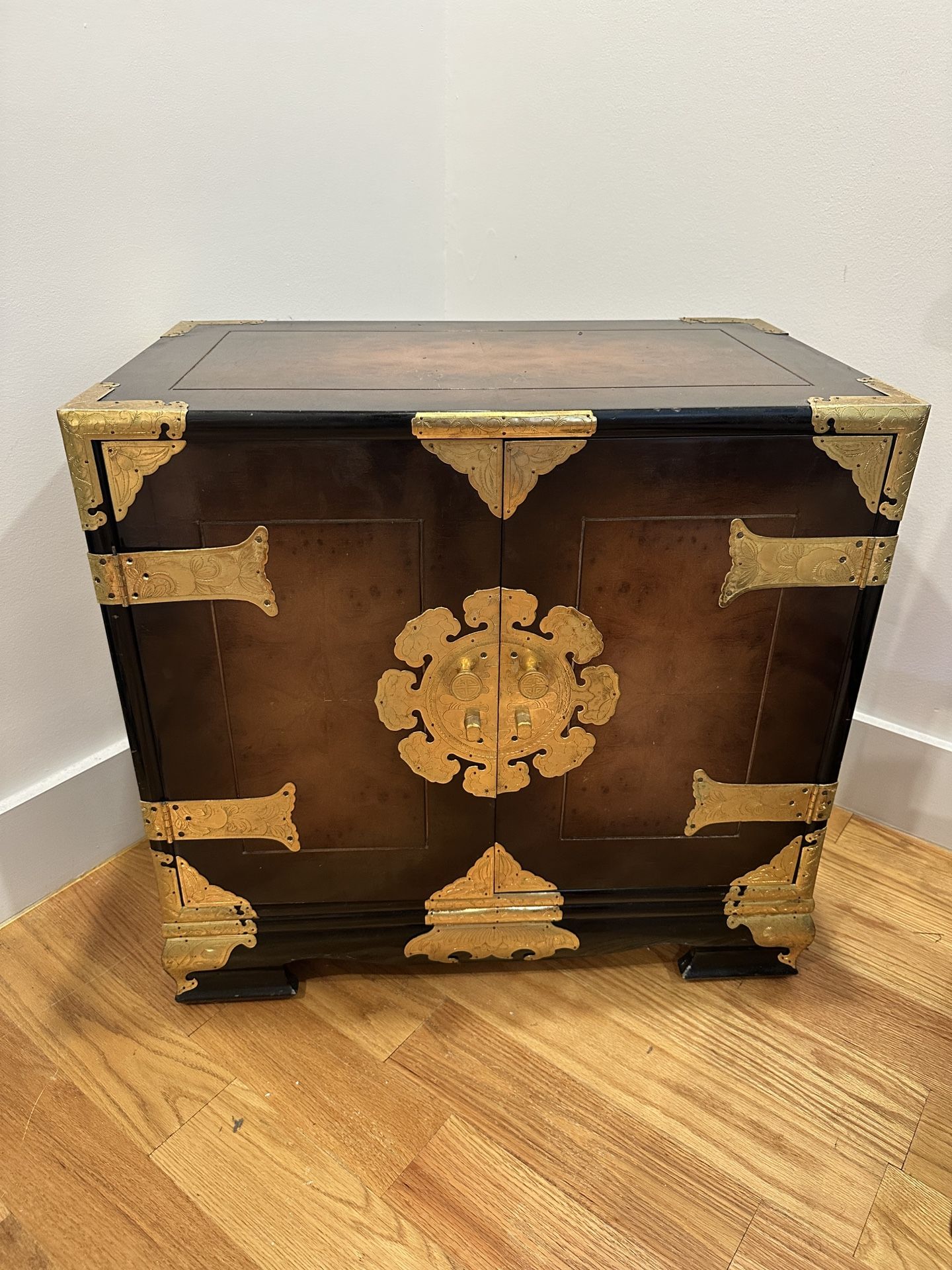 Vintage Korean Tansu-style chest cabinet