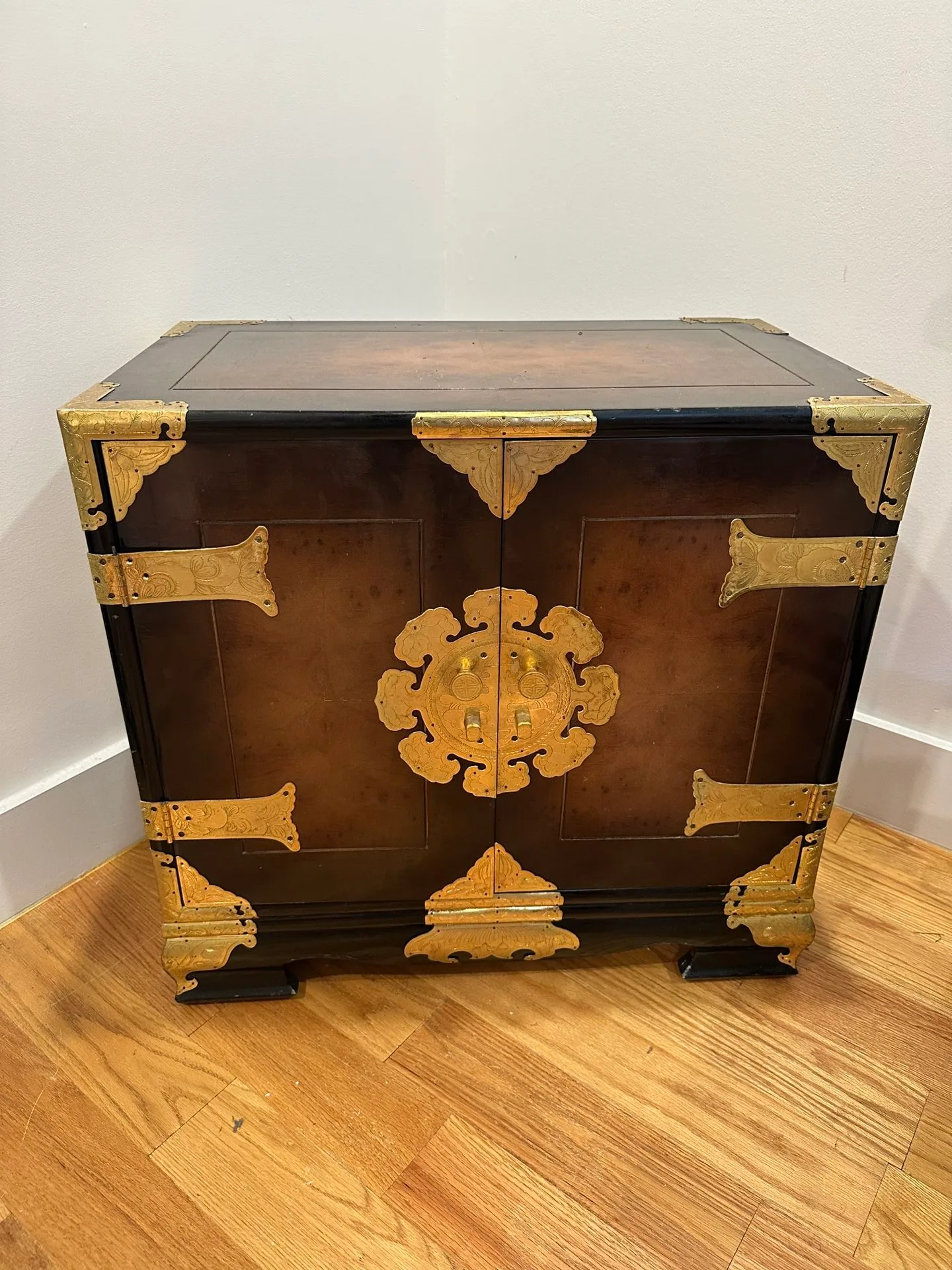 Vintage Korean Tansu-style chest cabinet