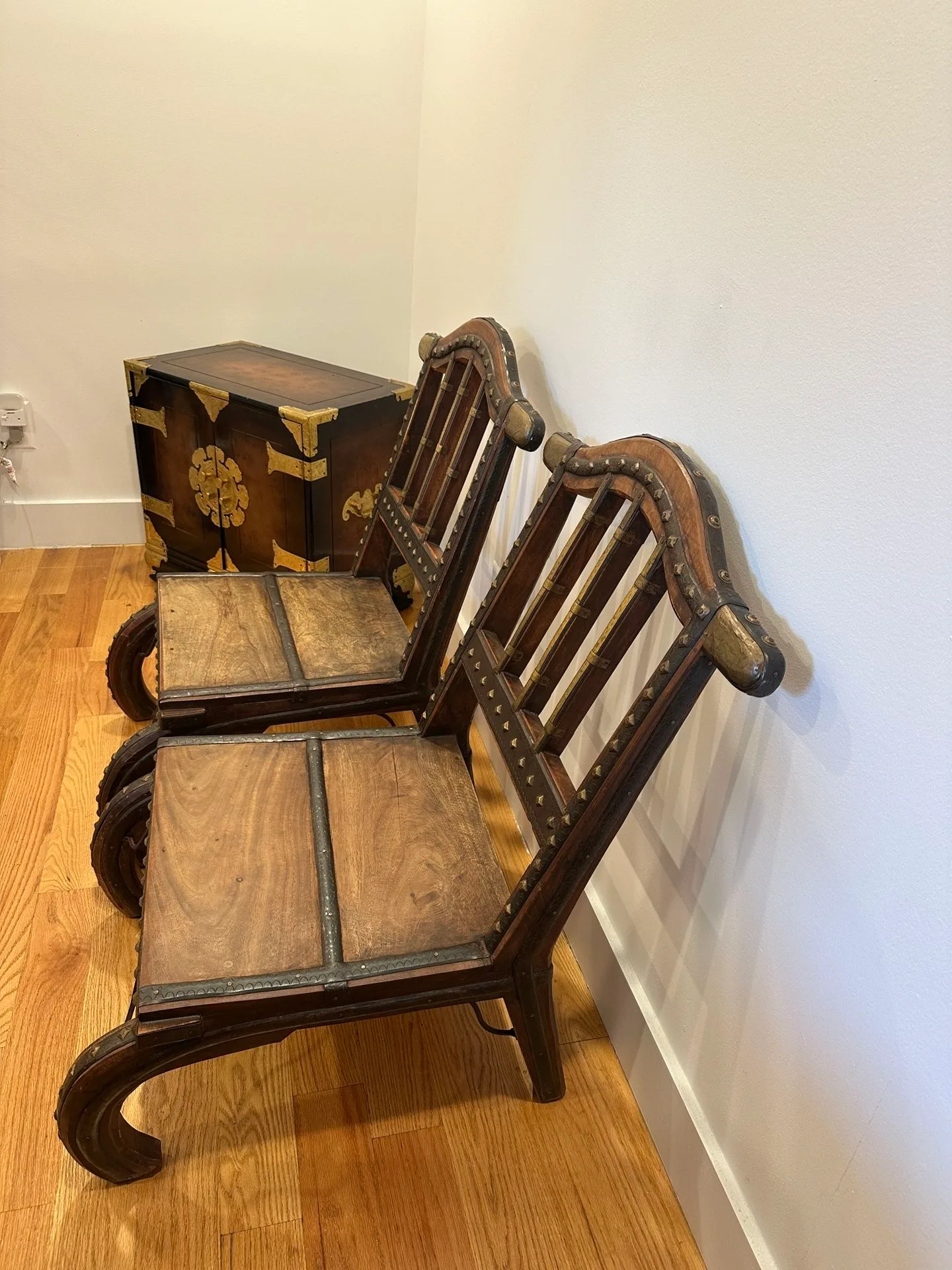 Vintage Wood & Metal Chairs image indicator(2)