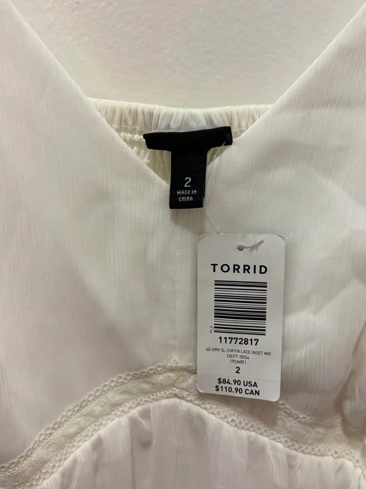 BNWT White Torrid Dress image indicator(3)
