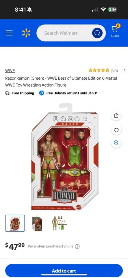 NIB Razor Ramon WWE Best of Ultimate Edition 6 Figure image indicator(8)