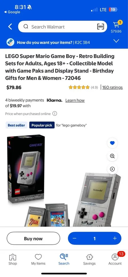 NIB LEGO Super Mario Game Boy - Retro Set 72046 image indicator(7)