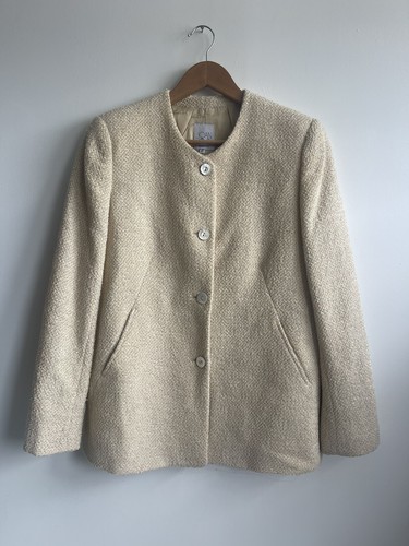 Joan & David Wool Blend Jacket Blazer 42/8 Made In Italy Texture