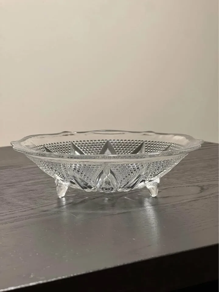 Hobnail Sunflower Clear Glass Candy Dish image indicator(2)