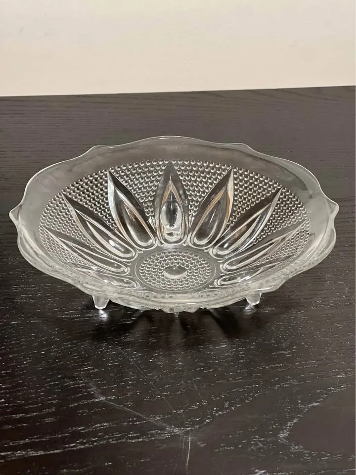 Hobnail Sunflower Clear Glass Candy Dish image indicator(4)