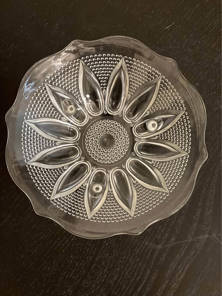 Hobnail Sunflower Clear Glass Candy Dish - photo 5
