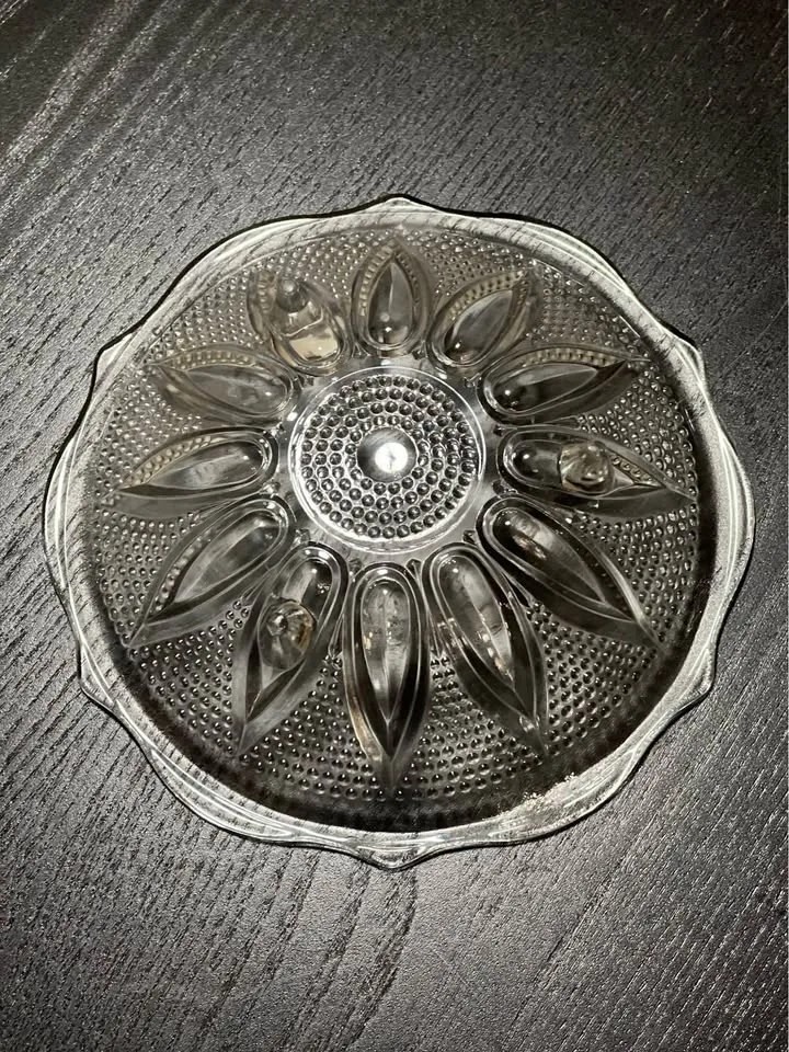 Hobnail Sunflower Clear Glass Candy Dish image indicator(6)