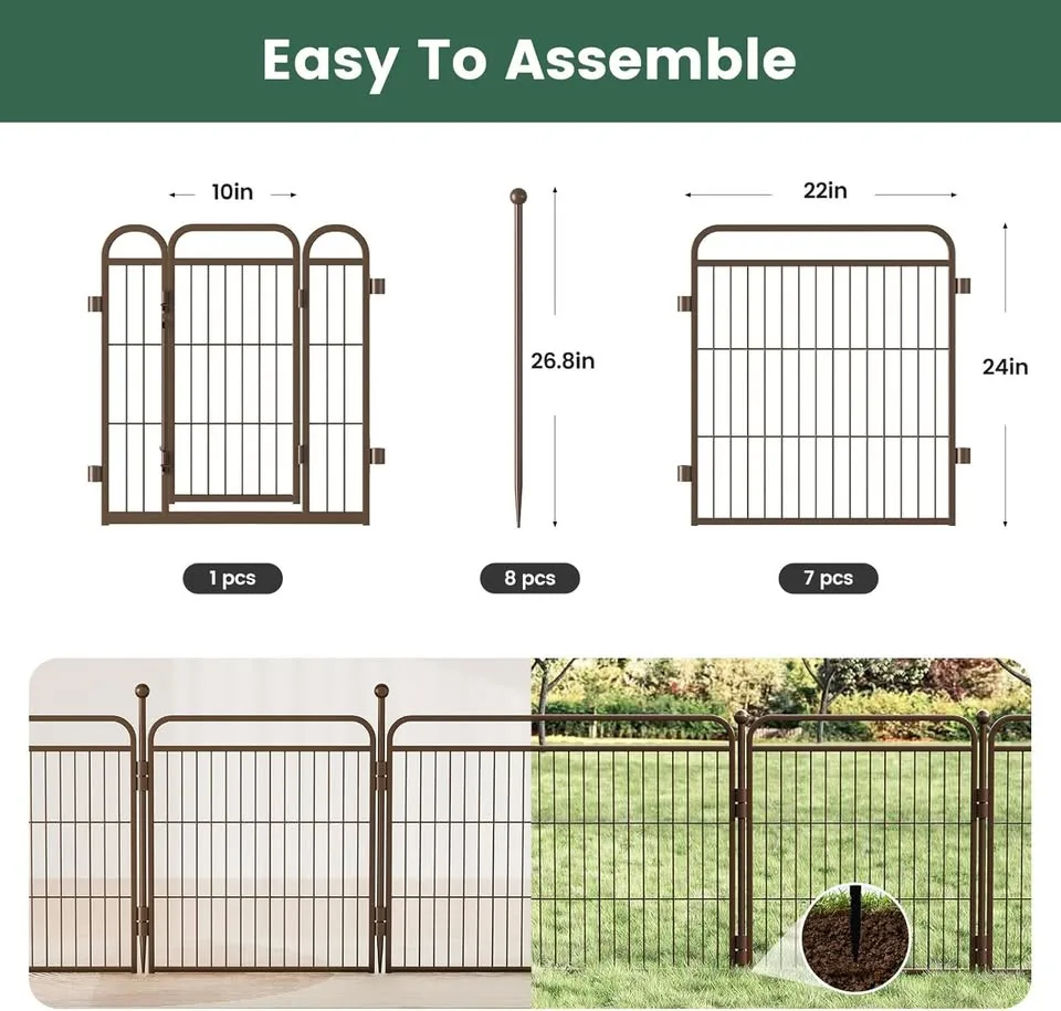Gardner Pet Dog Playpens, 24" H 8 Panels image indicator(2)