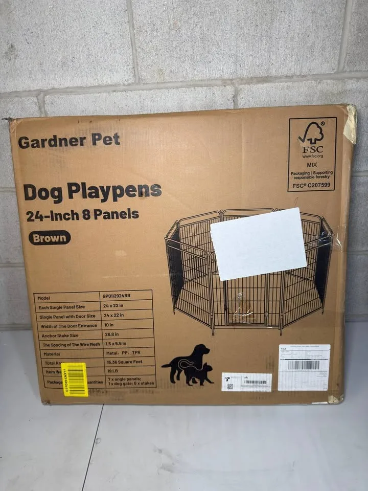 Gardner Pet Dog Playpens, 24" H 8 Panels image indicator(3)