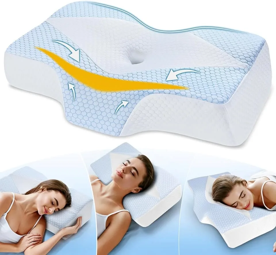 Mkicesky Memory Foam Pillow for Neck Shoulder